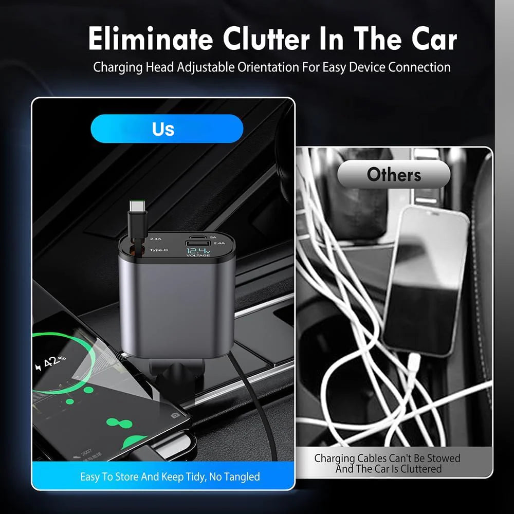 VOLTIVE | 4 in 1 Retractable Car Charger