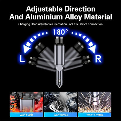 VOLTIVE | 4 in 1 Retractable Car Charger